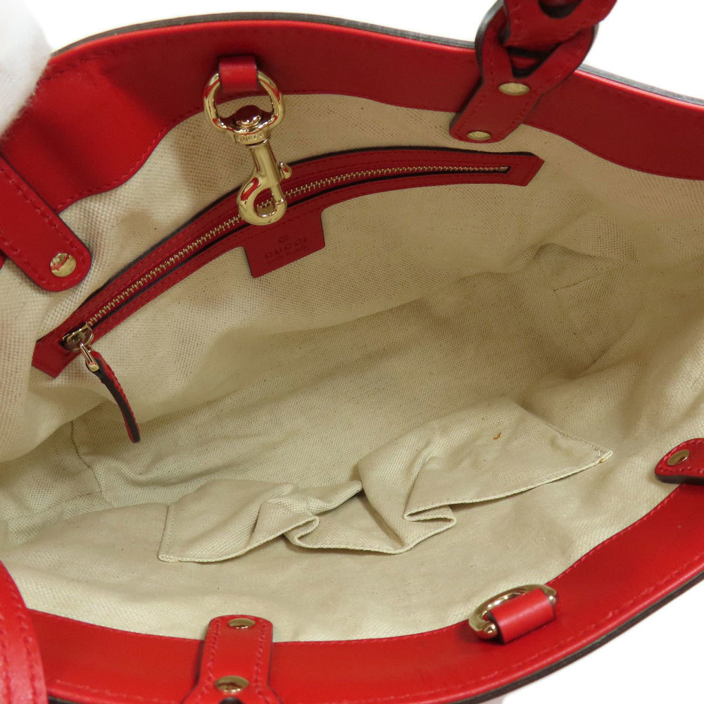 Gucci Diamante Handbag Leather Red - Picture 5 of 9